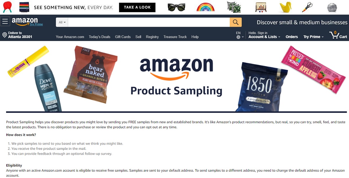 Amazon Prime Free Samples