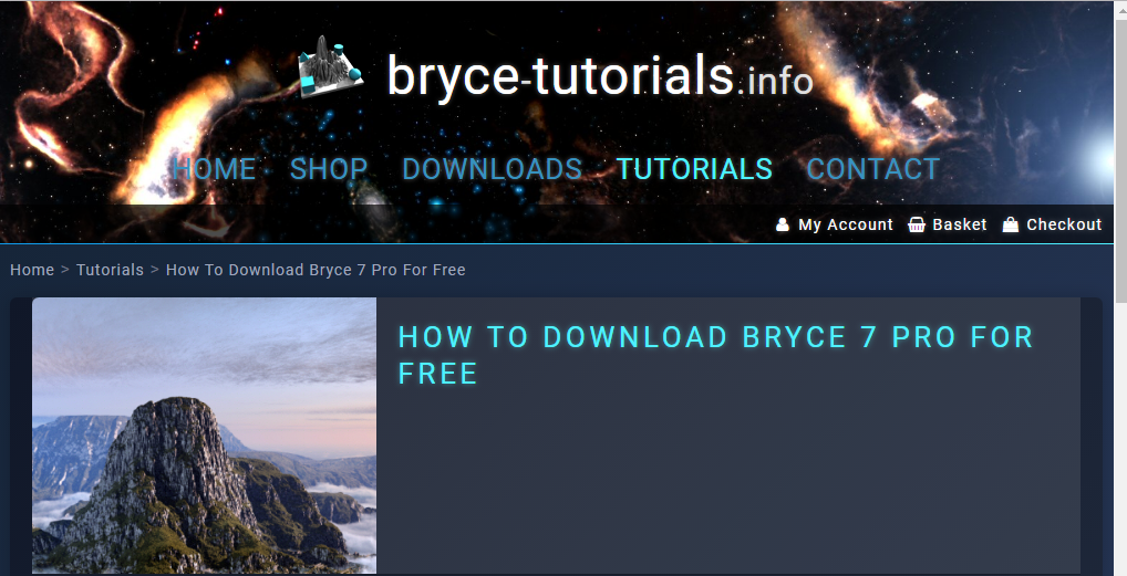 Bryce 7 Pro for Beginners Free Download