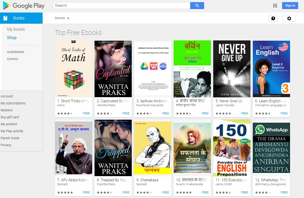 Google e-bookstore by Android