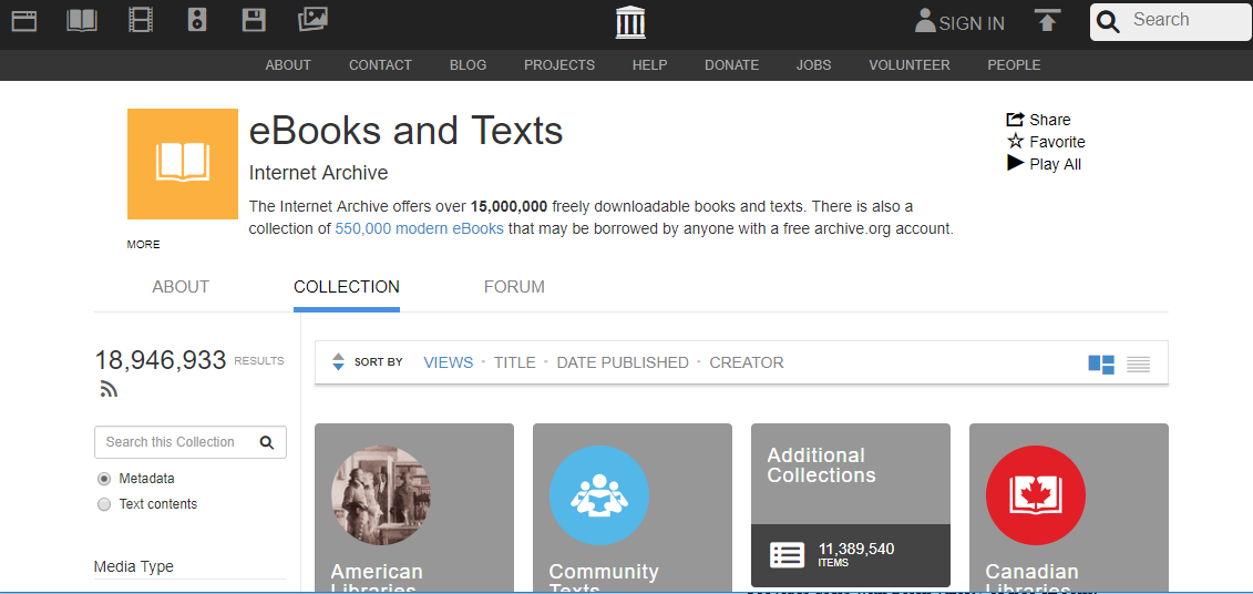 Internet Archive for Free eBook