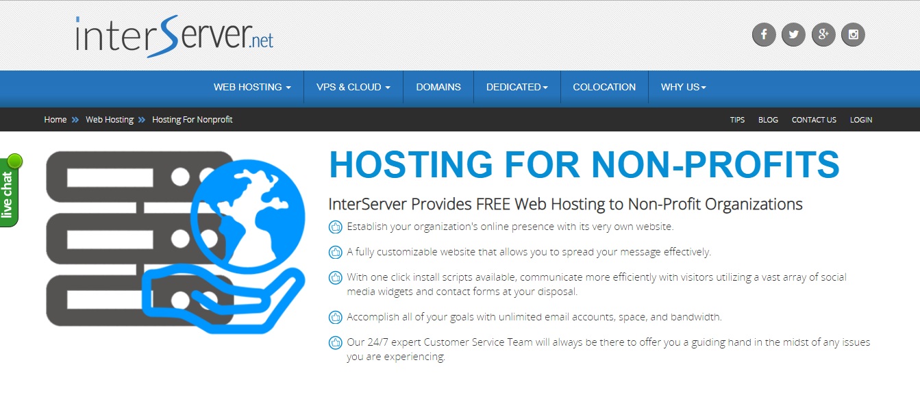InterServer free VPS host