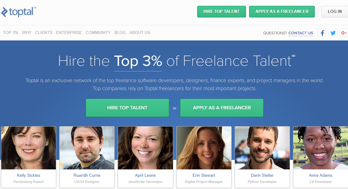 Toptal Freelancer website for beginners