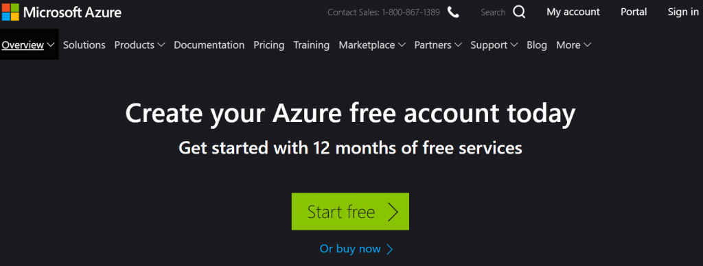 microsoft Azure free account