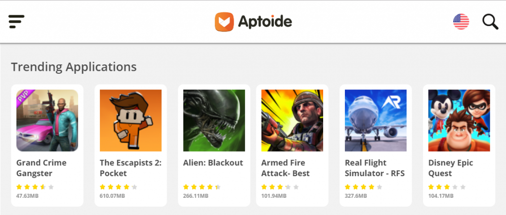 Aptoide App for games