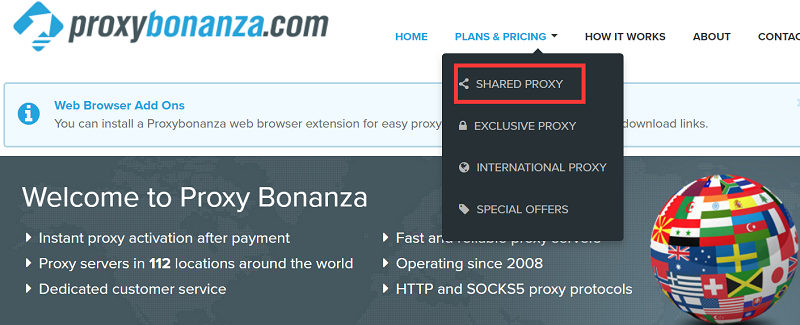 proxybonanza shared proxies