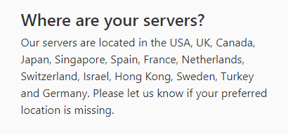 12vpn server locations