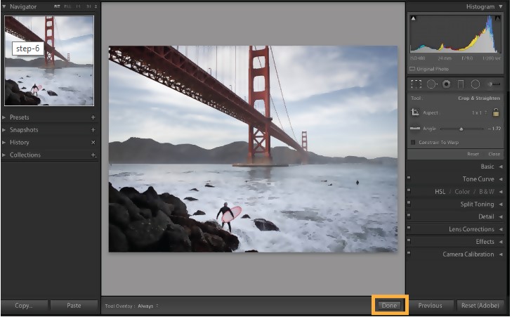 Exporting cropped images in Lightroom CC