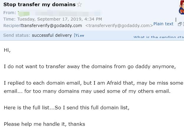 Stop transfer domain