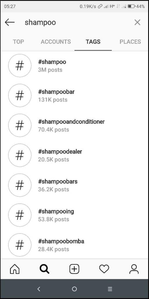 hashtags features