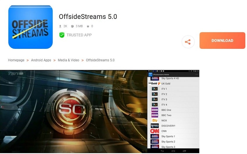OffsideStreams streaming