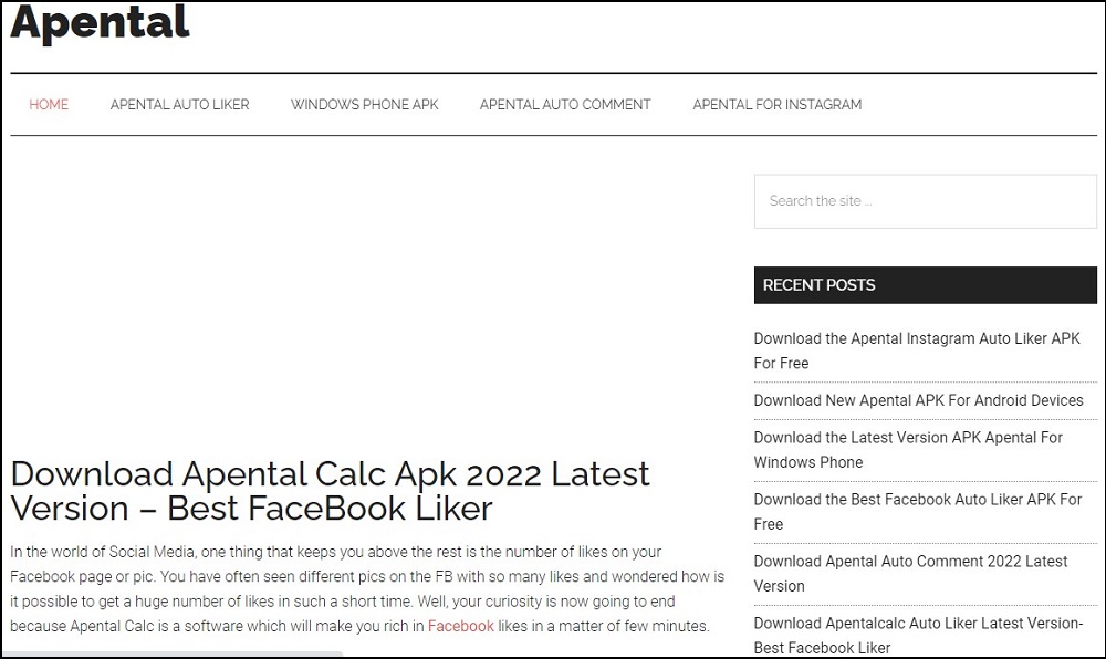Apental Calc FB Liker for Facebook Auto Liker
