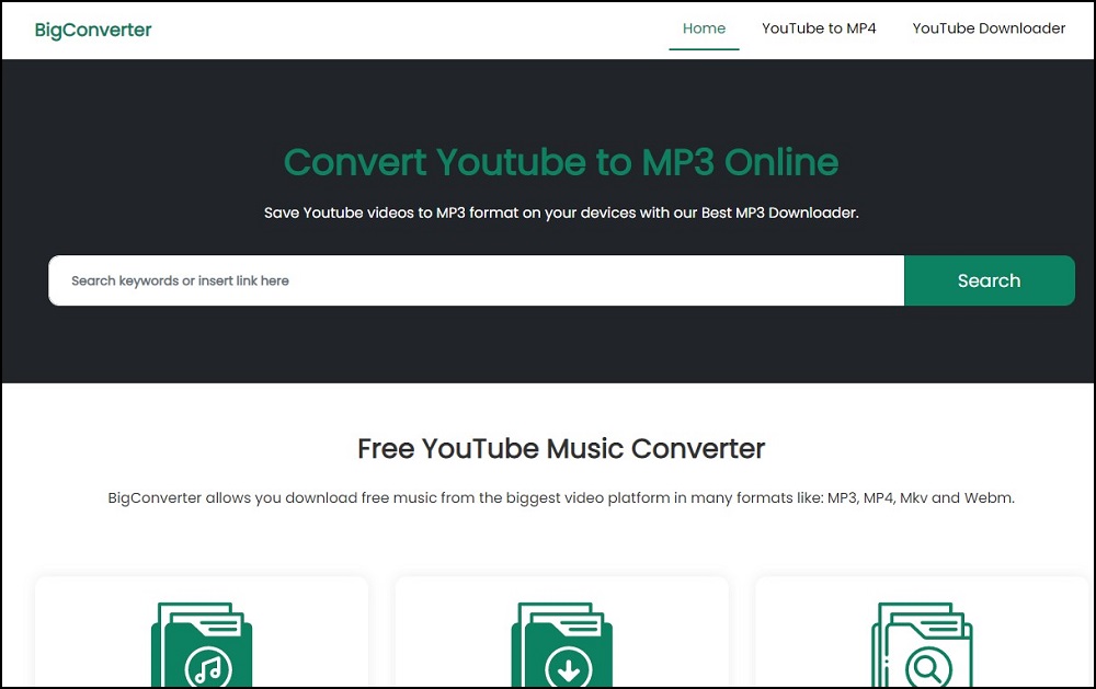 BigConverter YouTube to MP3 Converters