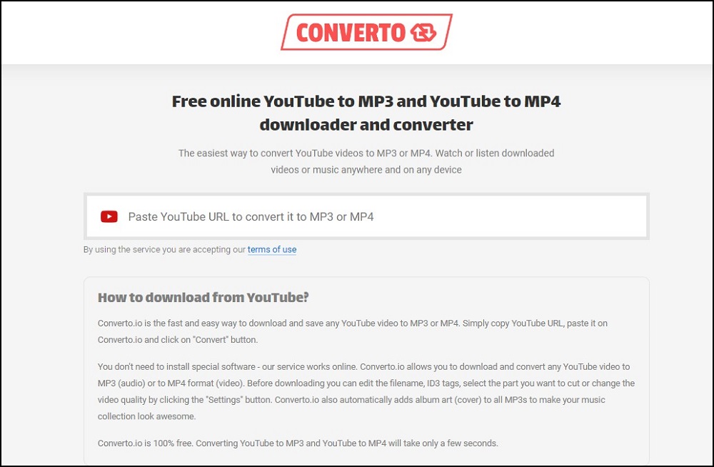 Converto YouTube to MP3 Converters