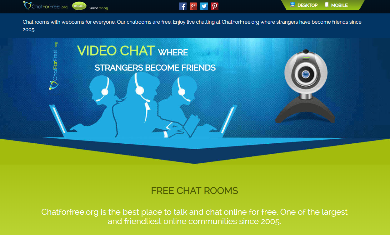ChatForFree video chat rooms