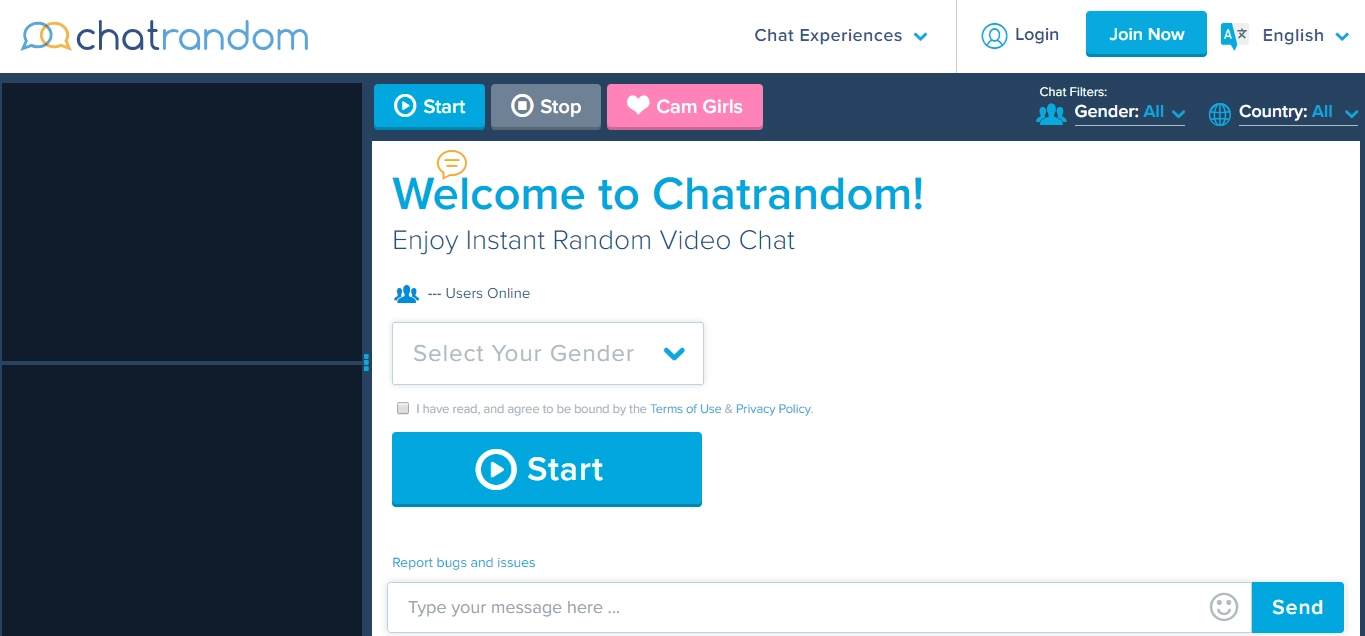 ChatRandom video chat rooms
