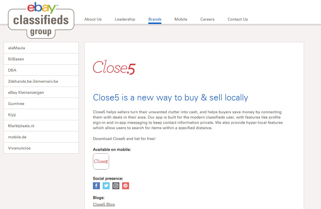 Close5 Marketplace to Sell Items
