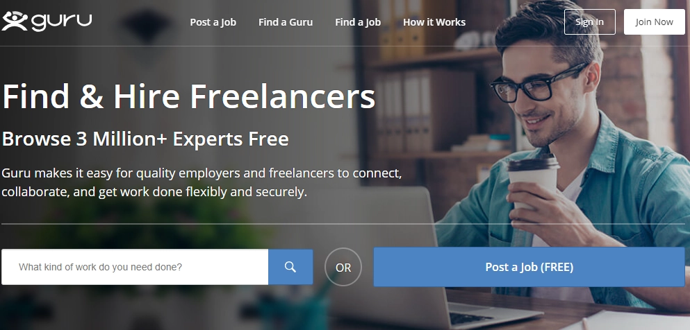 Guru Freelancer website for beginners