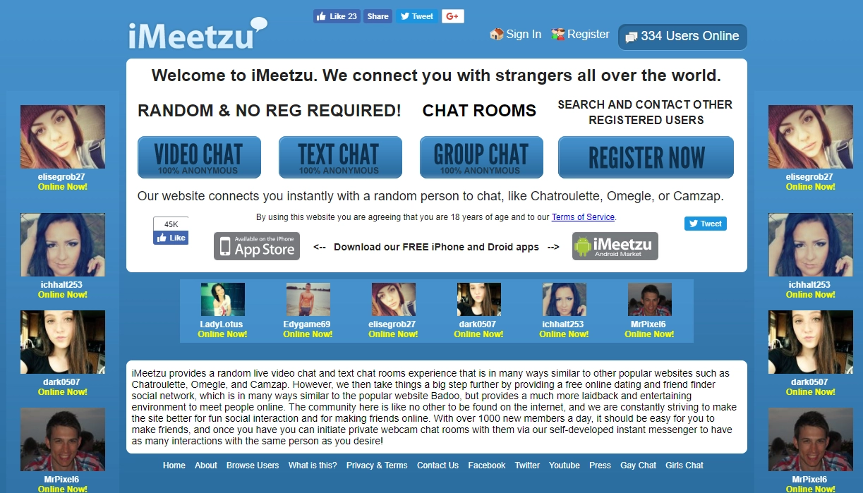 iMeetzu video chat rooms