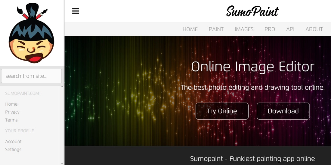 sumopaint free online photo editors