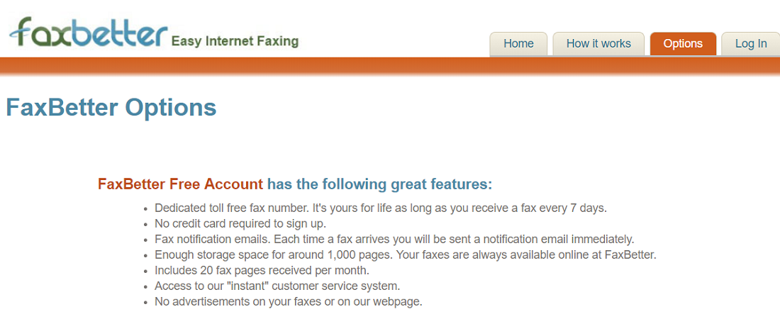 FaxBetter Free for free online fax