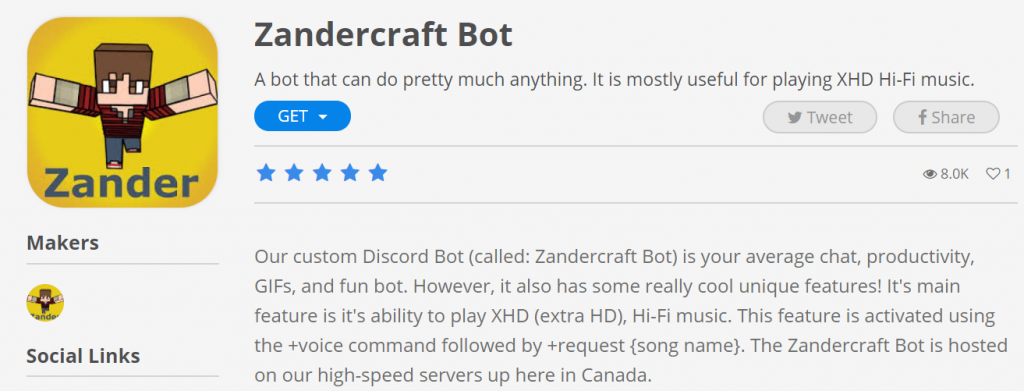 Zandercraft Bot