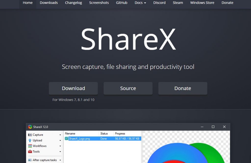 sharex screen recording using last region