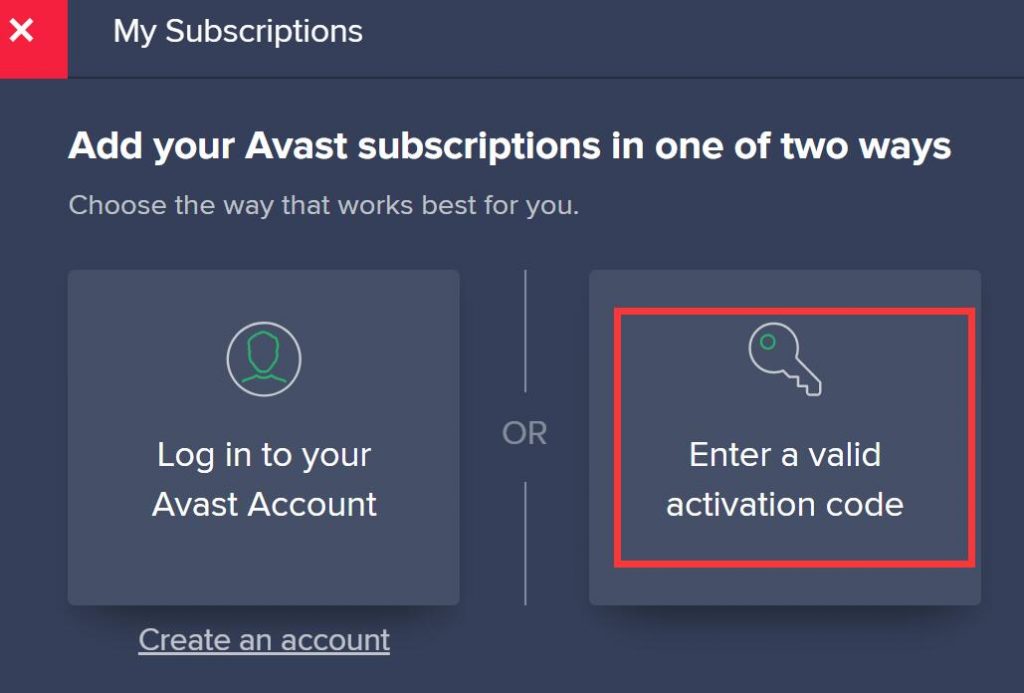 avast activation code