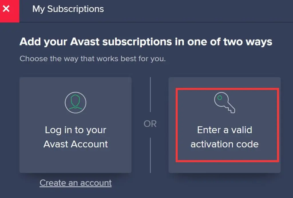 avast activation code
