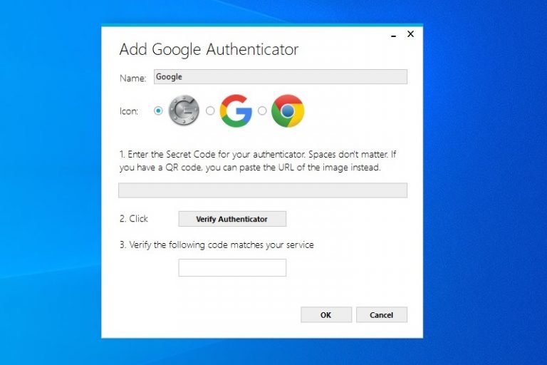 windows 10 google authenticator