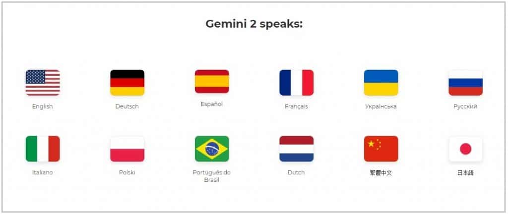 Gemini 2 support for Language