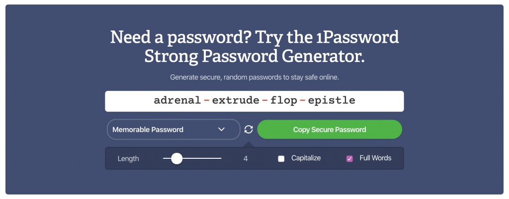 Automatically generate high - level passwords