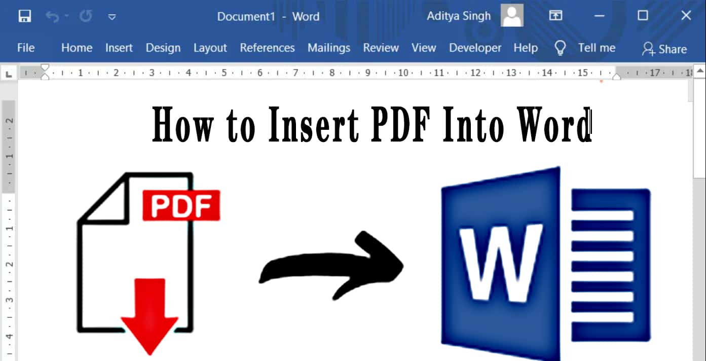 How To Insert A PDF File Into Word Doc 3 Approachs