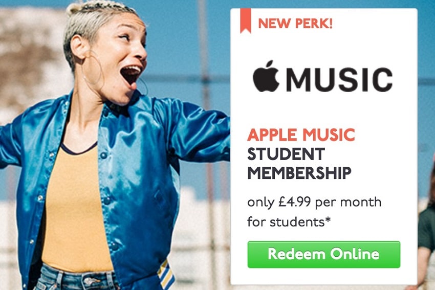50% off with Apple Music Student Discount
