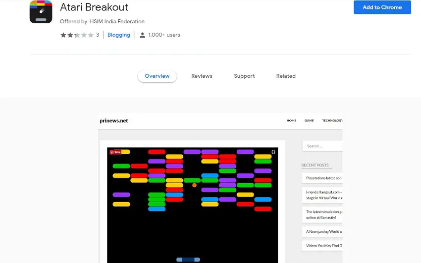 Atari Breakout On Google
