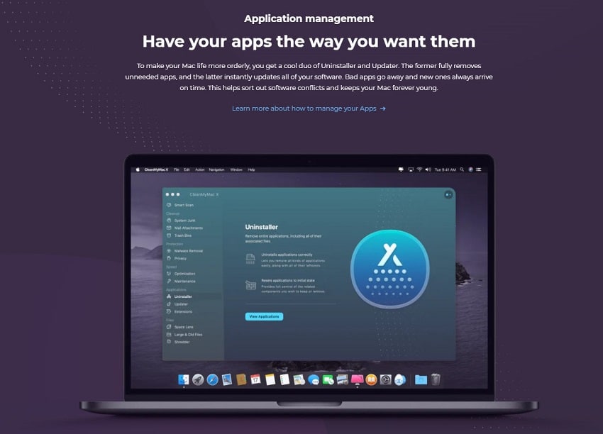 CleanMyMac X Applications
