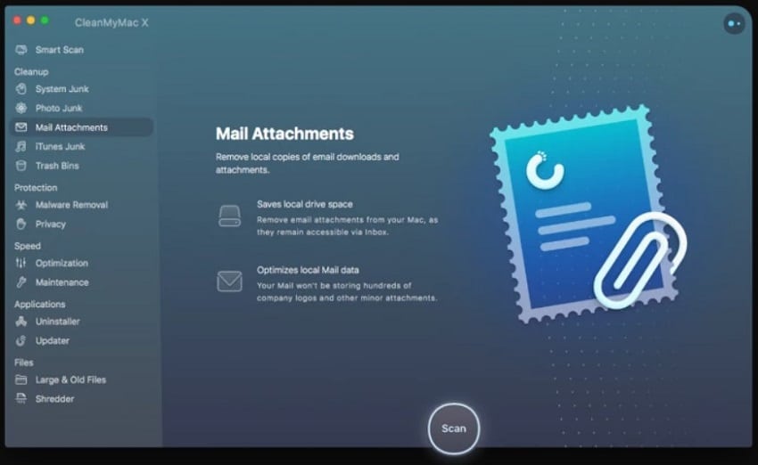 CleanMyMac X with Mail Attachments