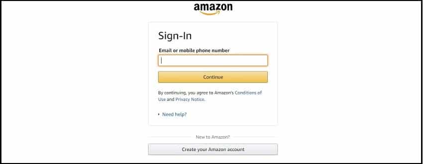 Create an Amazon Account