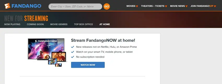 FandangoNOW streaming