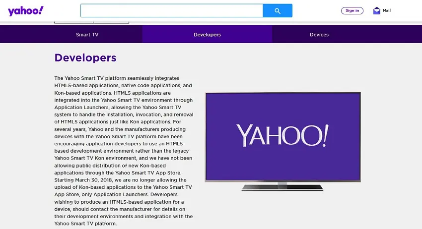 Yahoo TV streaming