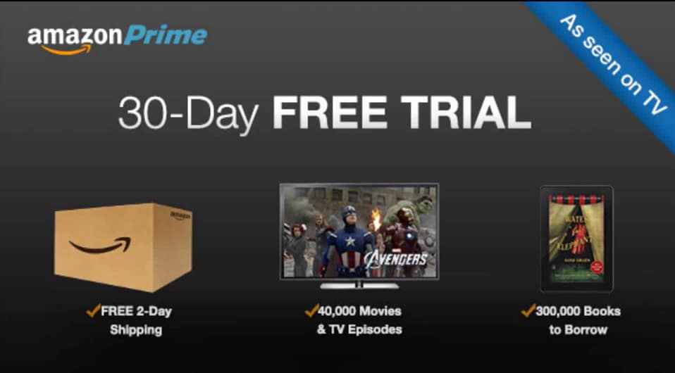 Amazon prime 30 day free trial