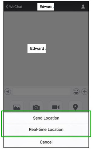 WeChat real-time location sharing