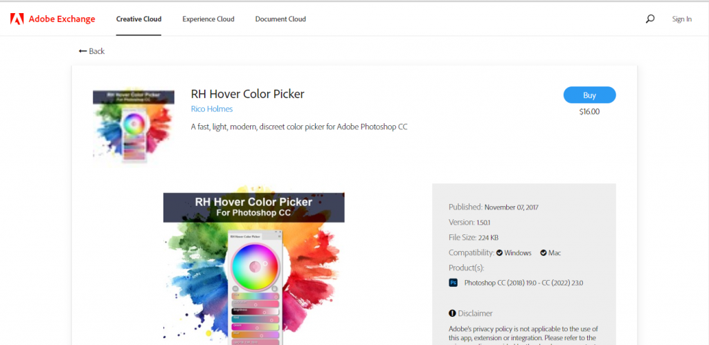 RH Hover Color Picker