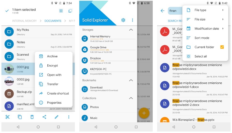 Solid Explorer File Manager from Google Play store