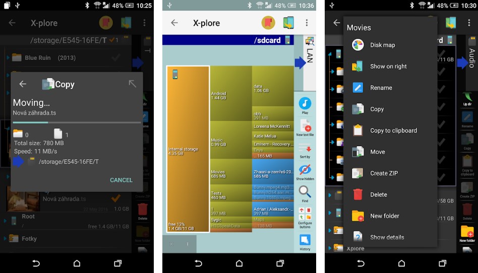 X-plore File Manager from Google Play store