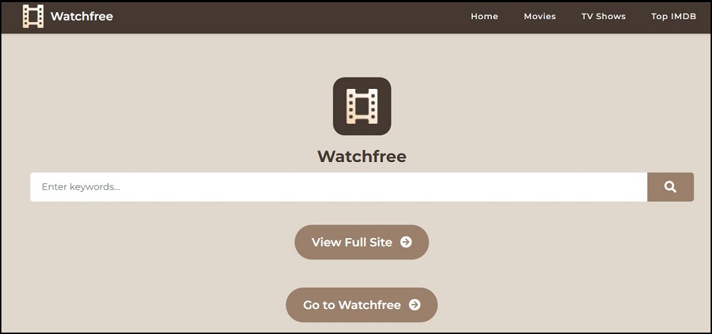 WatchFree Homepage
