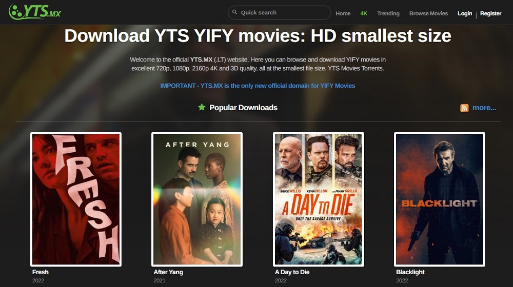 Yify overview