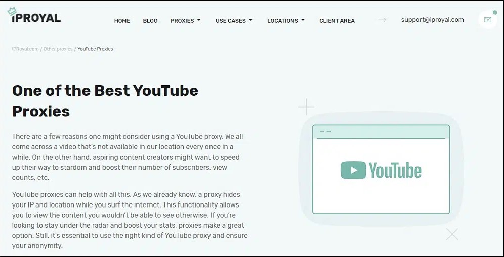 IPRoyal for youtube