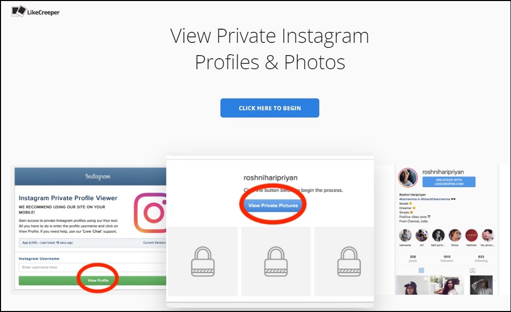 Like Creeper for Private Instagram Viewers