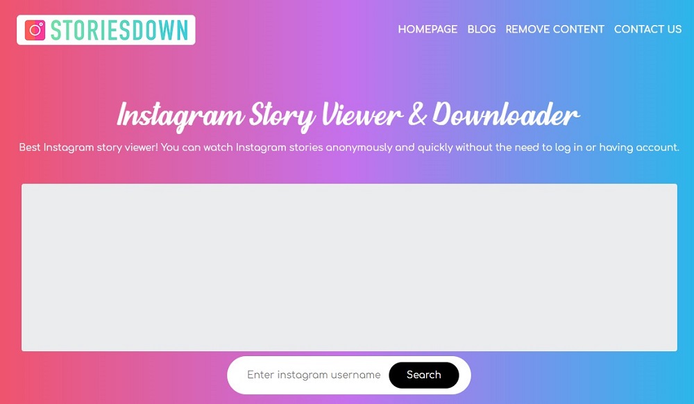 StoriesDown Homepage