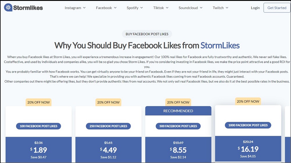 Stormlikes for Facebook Auto Liker